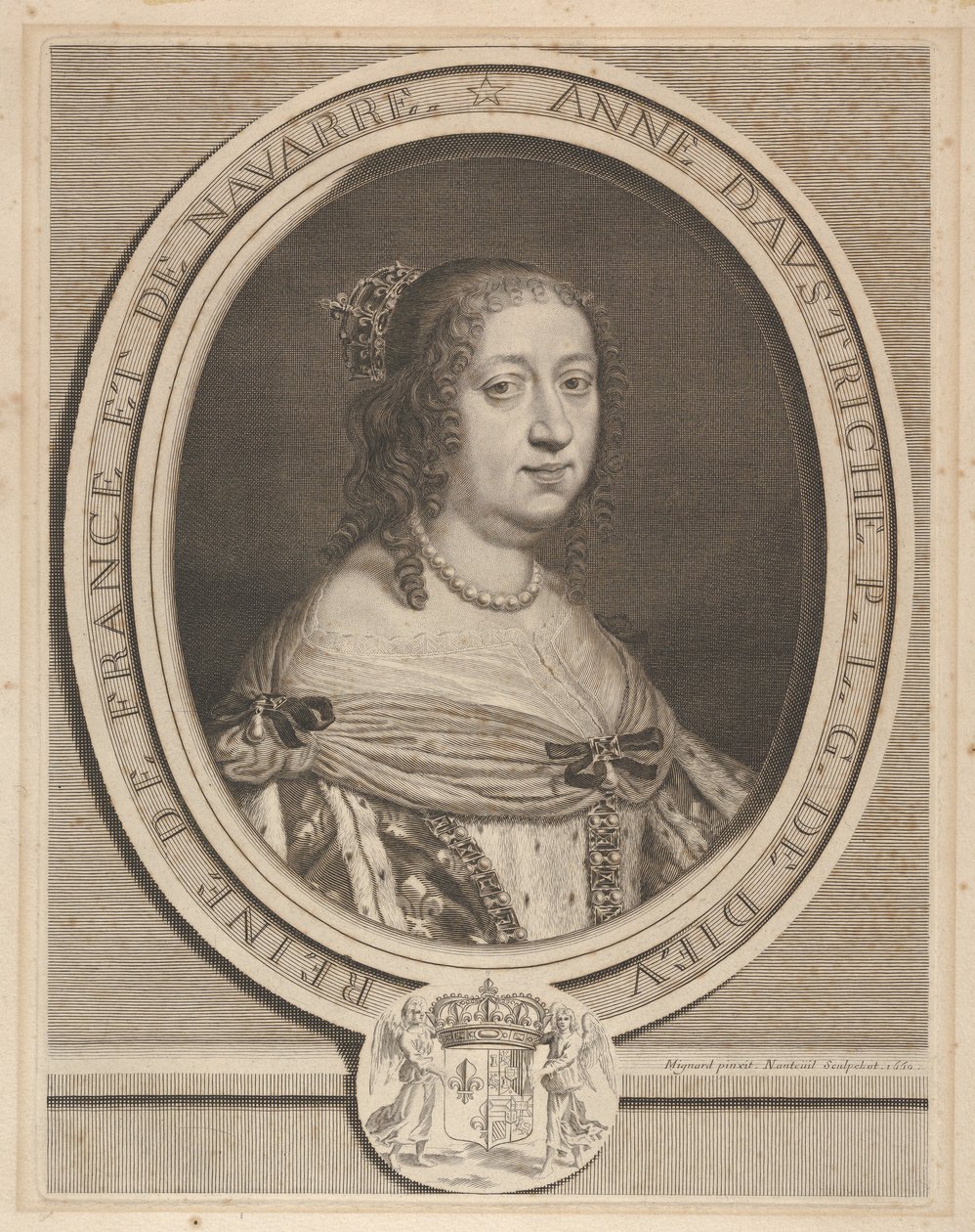Anna van Oostenrijk, 1660 door Robert Nanteuil