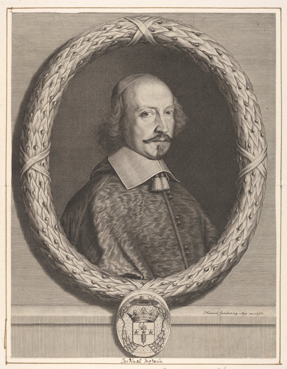 Kardinaal Jules Mazarin, 1656 door Robert Nanteuil