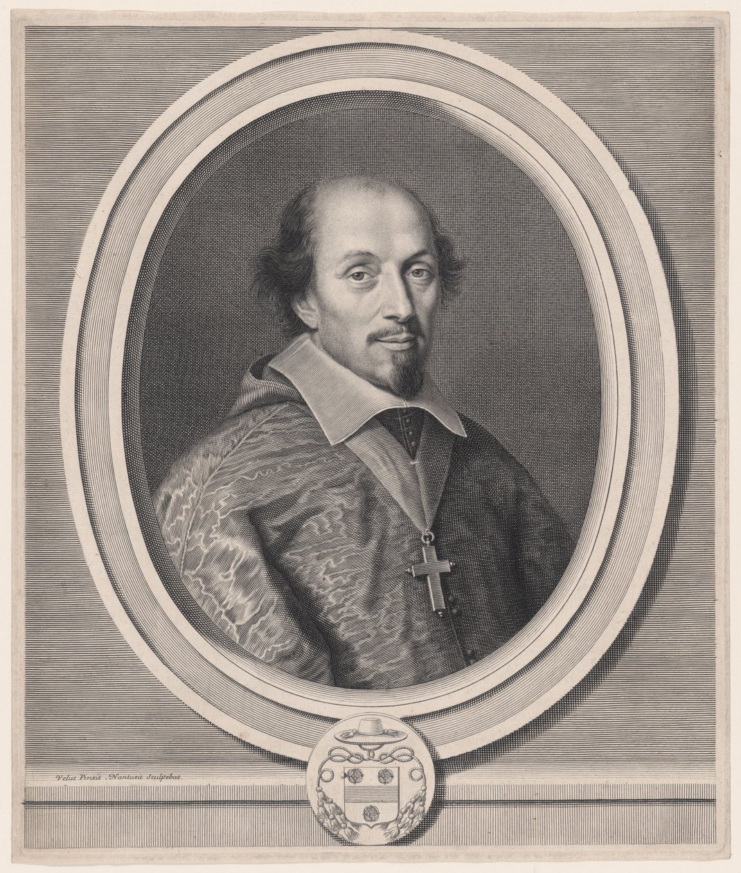 François Mallier du Houssay, bisschop van Troyes (Bishop of Troyes) door Robert Nanteuil