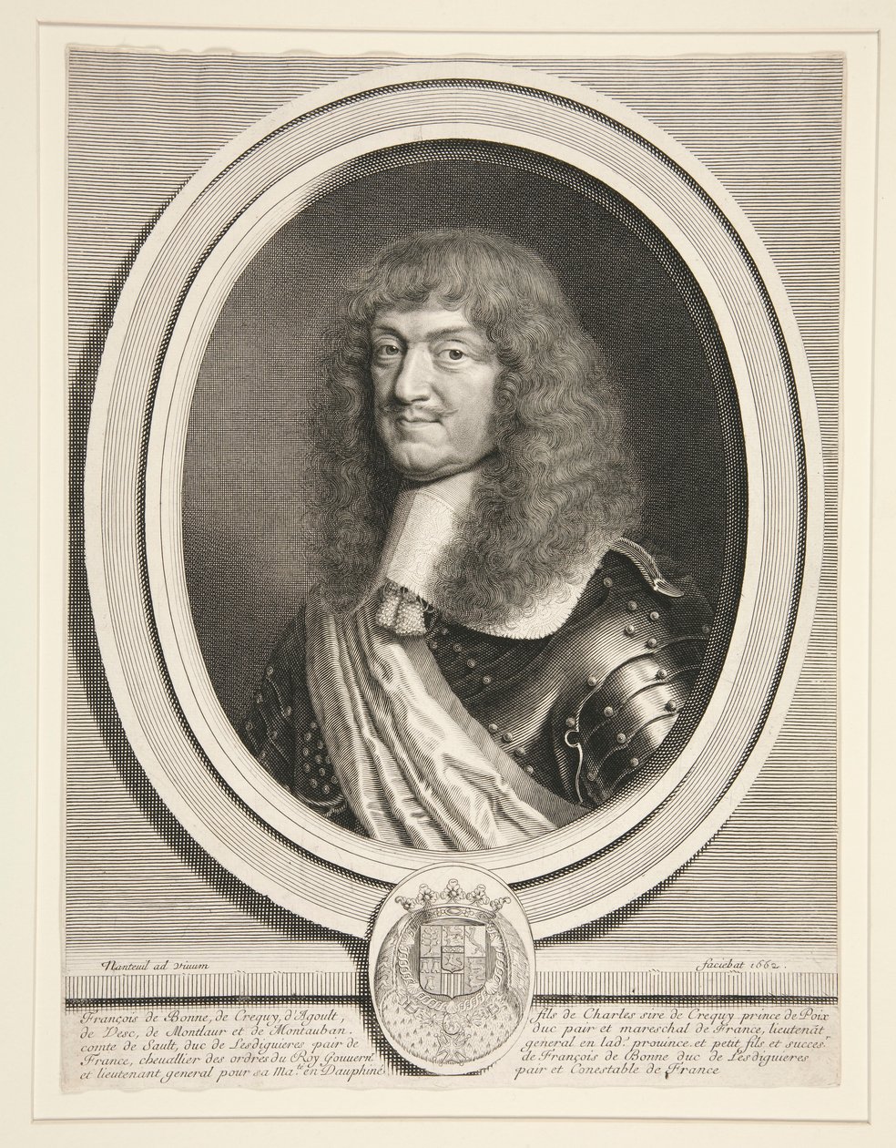 Francois de Bonne, Le Maarschalk de Créquy, hertog van Lesdiguières (1624-1687) door Robert Nanteuil