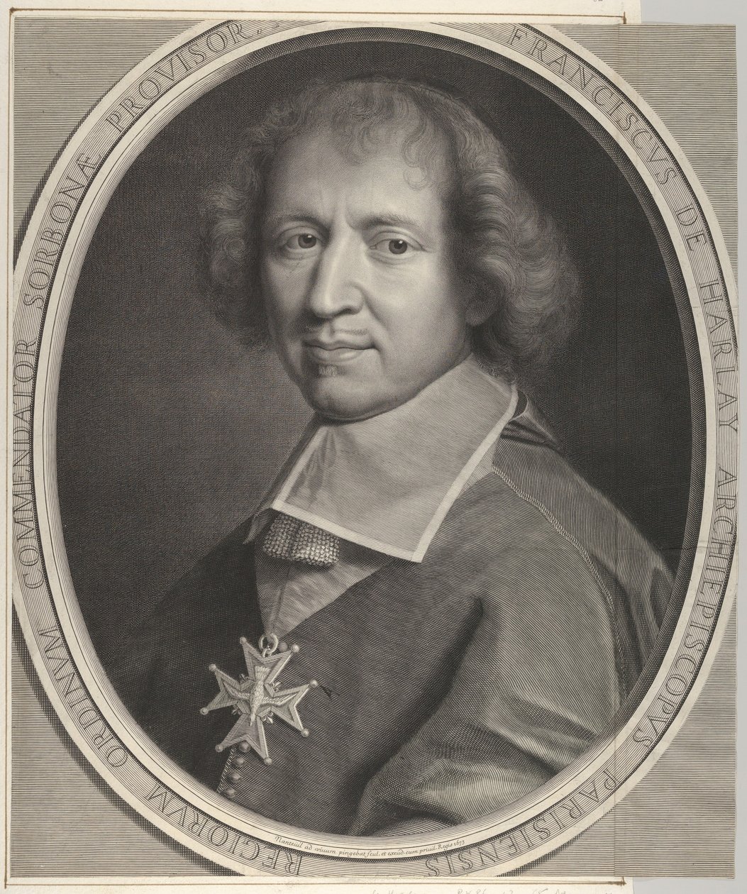 François de Harlay de Champvallon door Robert Nanteuil