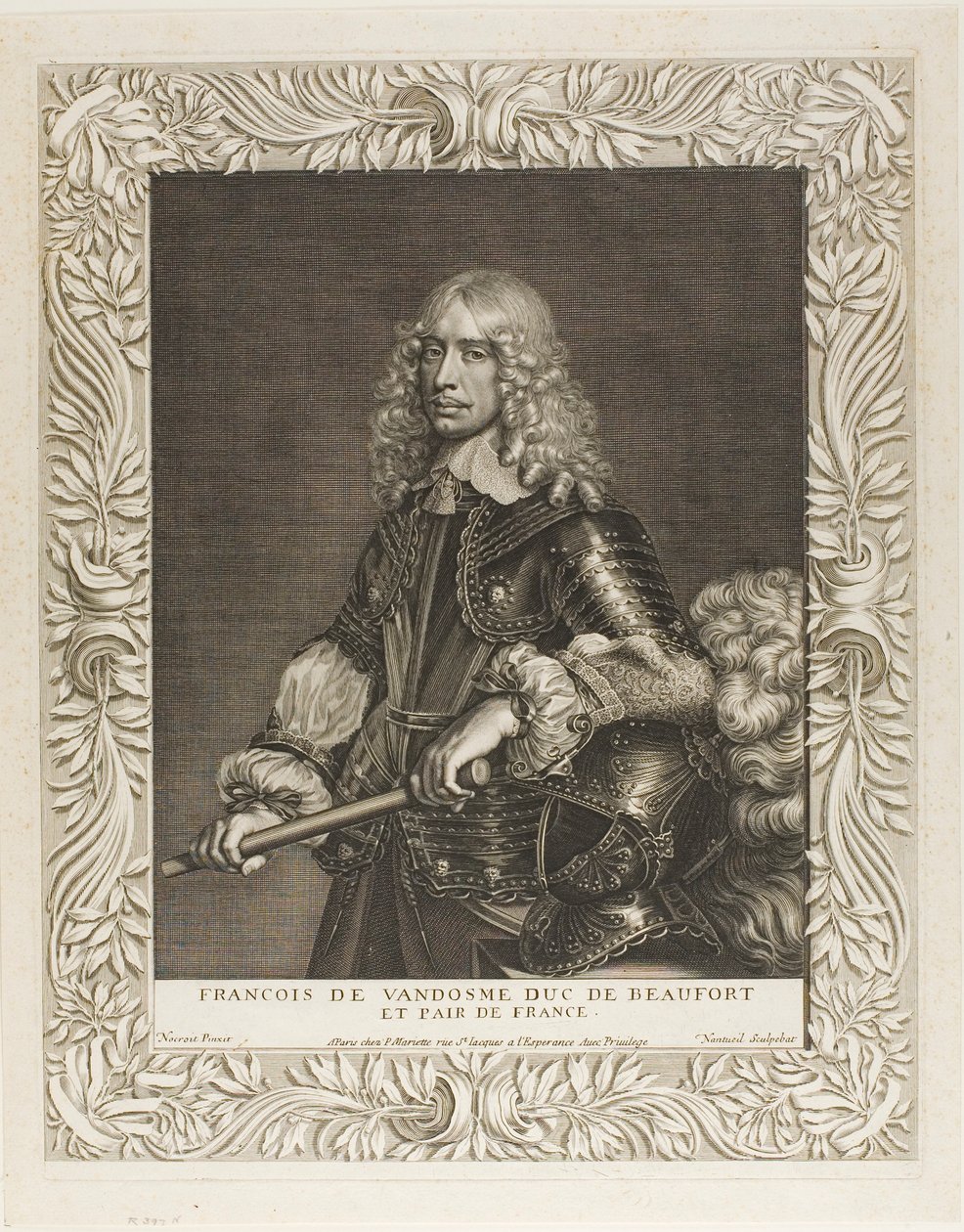 François de Vendôme, hertog van Beaufort door Robert Nanteuil