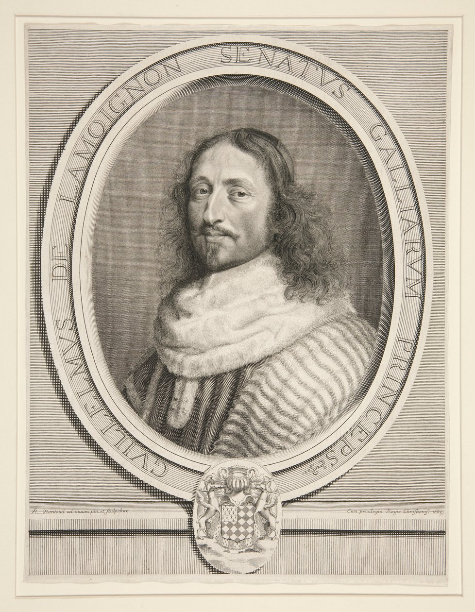 Guillaume de Lamoignon, eerste president van het Parlement van Parijs door Robert Nanteuil