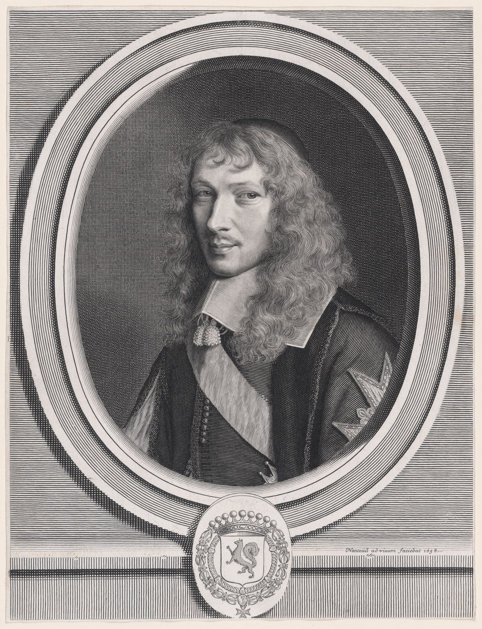 Abt Basile Fouquet (1622-1680), abt van Barbeaux en Rigny, kanselier van de koninklijke ordes (Abbot of Barbeaux and Rigny, Chancellor of the King’s Orders) door Robert Nanteuil