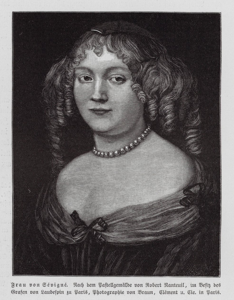 Madame de Sevigne, Franse schrijfster (gravure) door Robert Nanteuil
