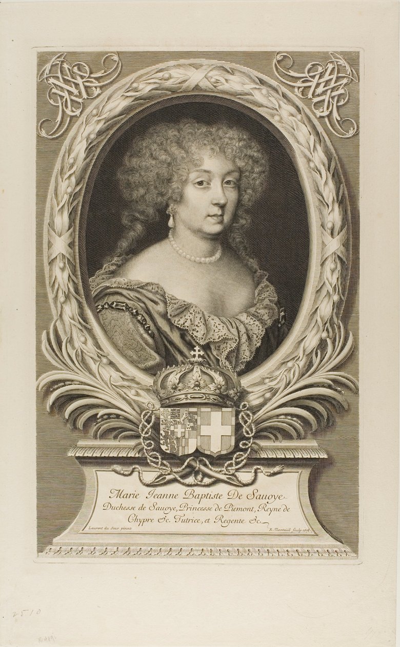 Marie Jeanne Baptiste, hertogin van Savoye door Robert Nanteuil