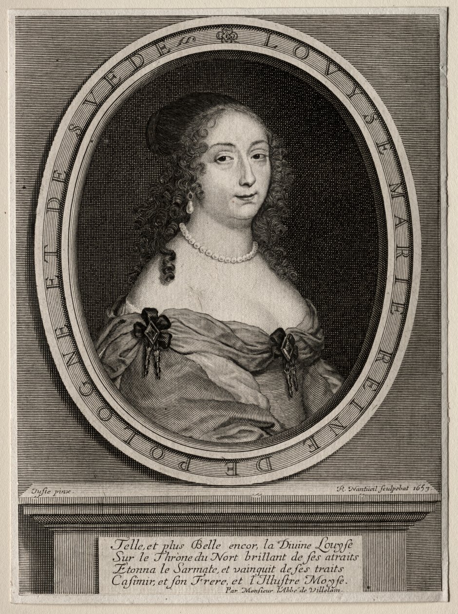 Marie Louise de Gonzague, koningin van Polen door Robert Nanteuil