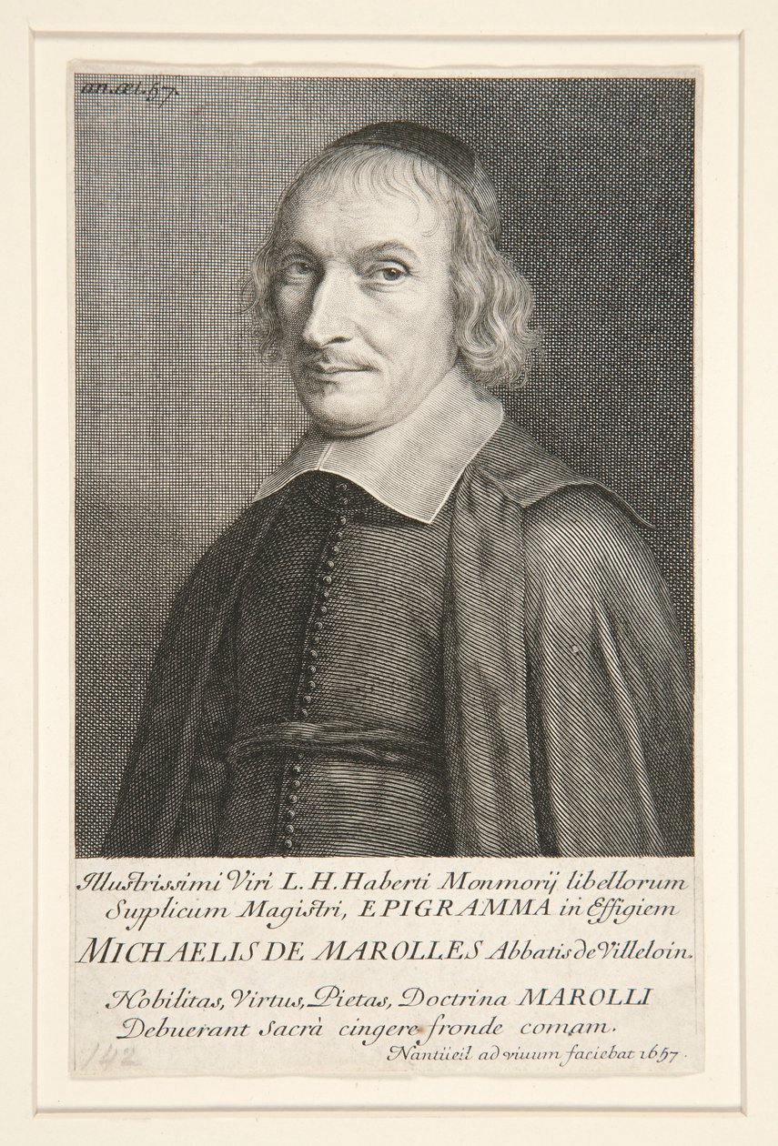 Michel de Marolles (1600-1681) door Robert Nanteuil
