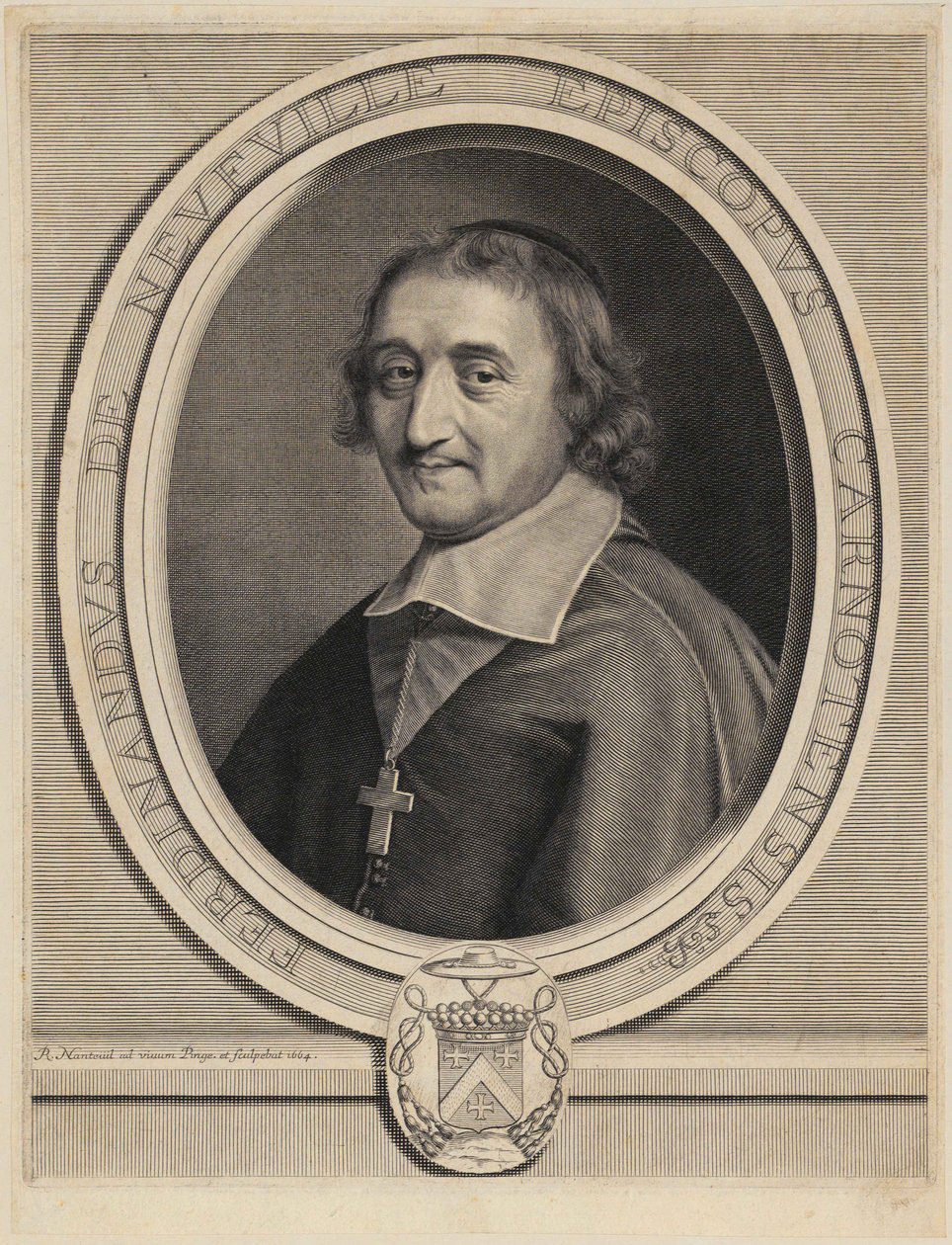 Portret van Ferdinand de Neufville de Villeroy door Robert Nanteuil