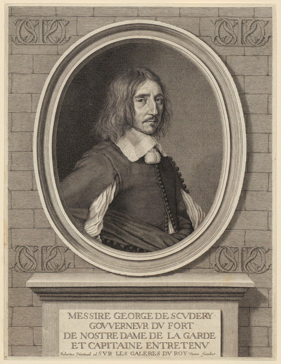 Portret van George de Scudéry door Robert Nanteuil