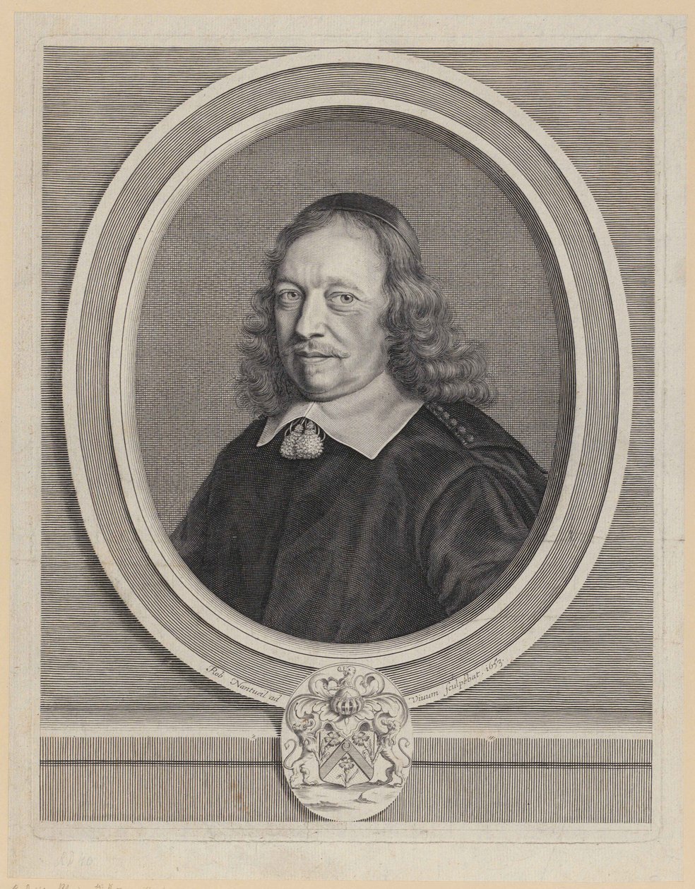 Portret van Gilles Blondeau door Robert Nanteuil