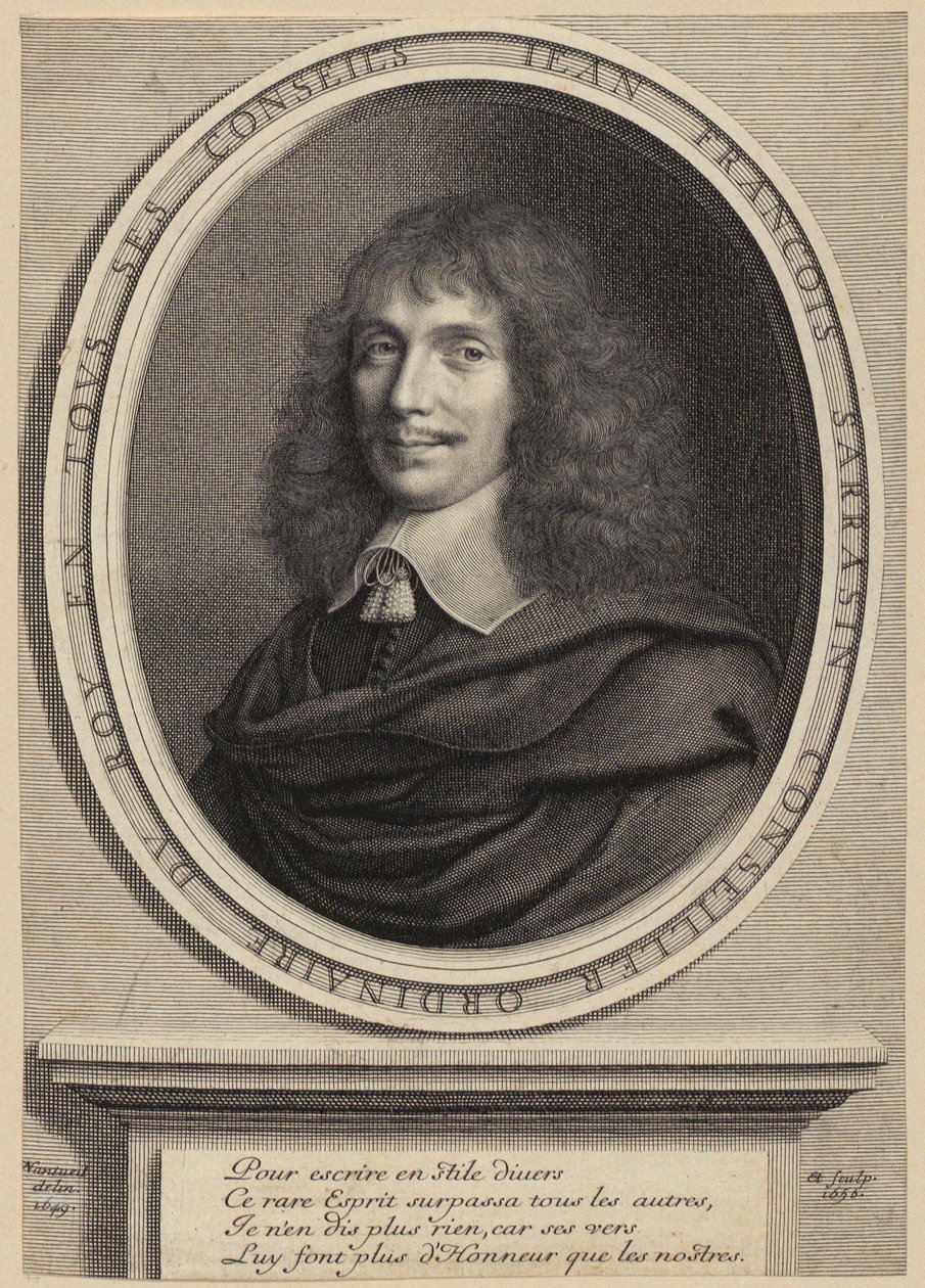 Portret van Jean-François Sarrazin [Sarrasin] door Robert Nanteuil