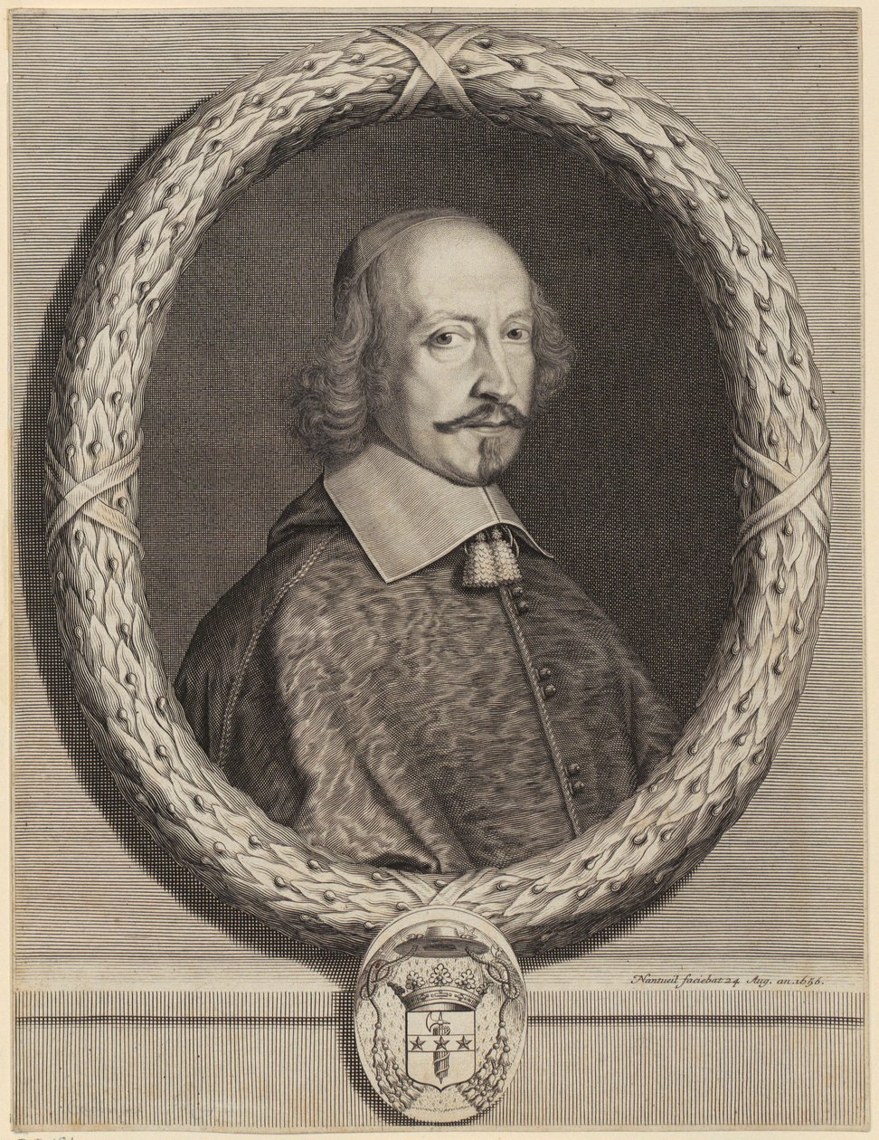 Portret van kardinaal Jules Mazarin door Robert Nanteuil