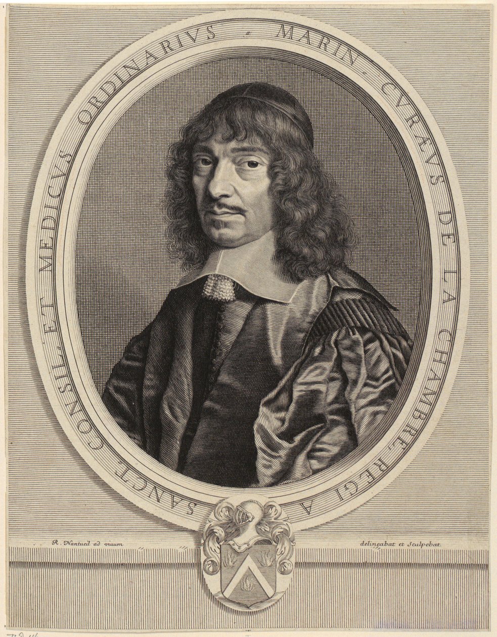 Portret van Marin Cureau de La Chambre door Robert Nanteuil