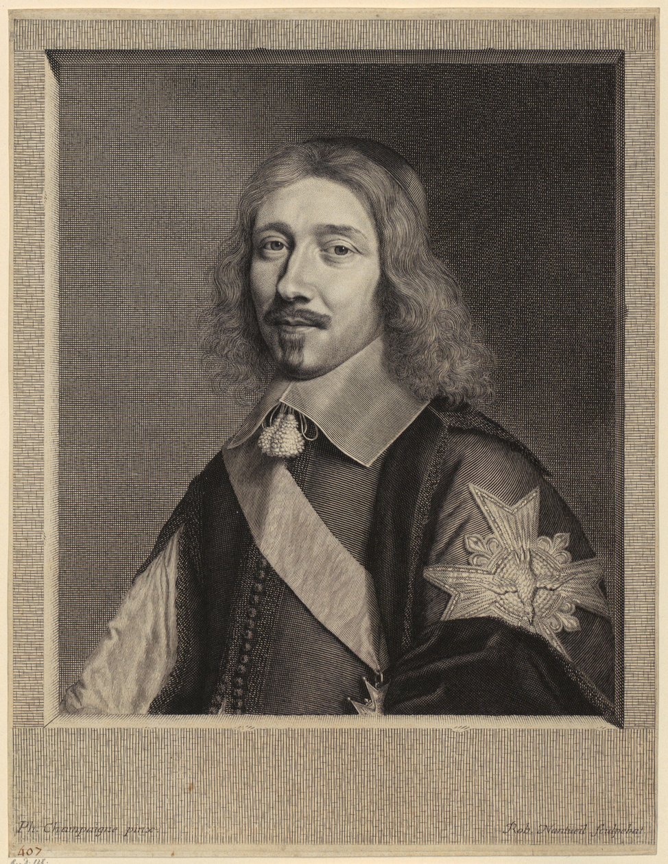 Portret van Michel IV Le Tellier, Frans minister door Robert Nanteuil