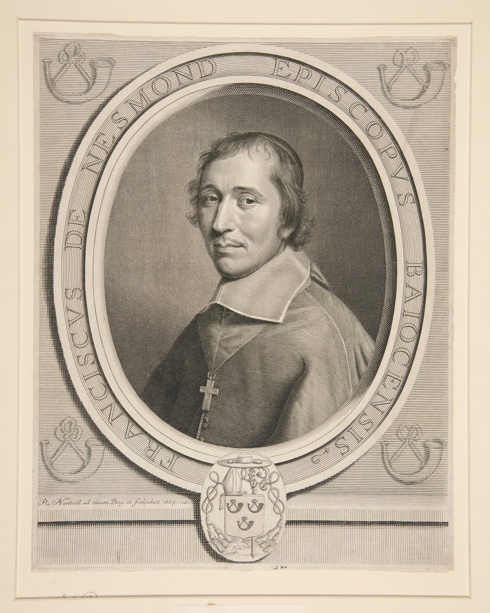 Portret van François-Théodore de Nesmond, President à mortier van het Parlement van Parijs door Robert Nanteuil