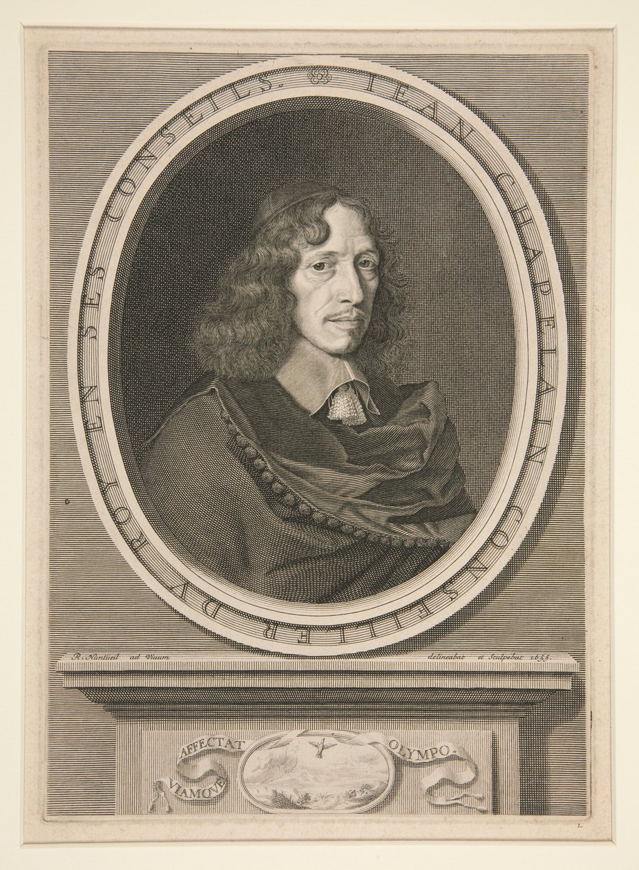 Portret van Jean Chapelain, adviseur van de koning door Robert Nanteuil