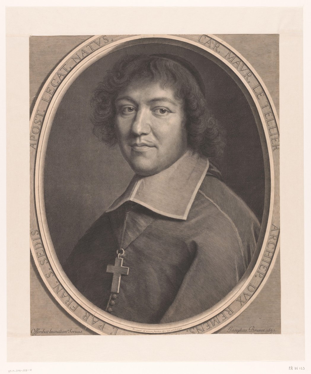 Portret van Charles-Maurice Le Tellier door Robert Nanteuil