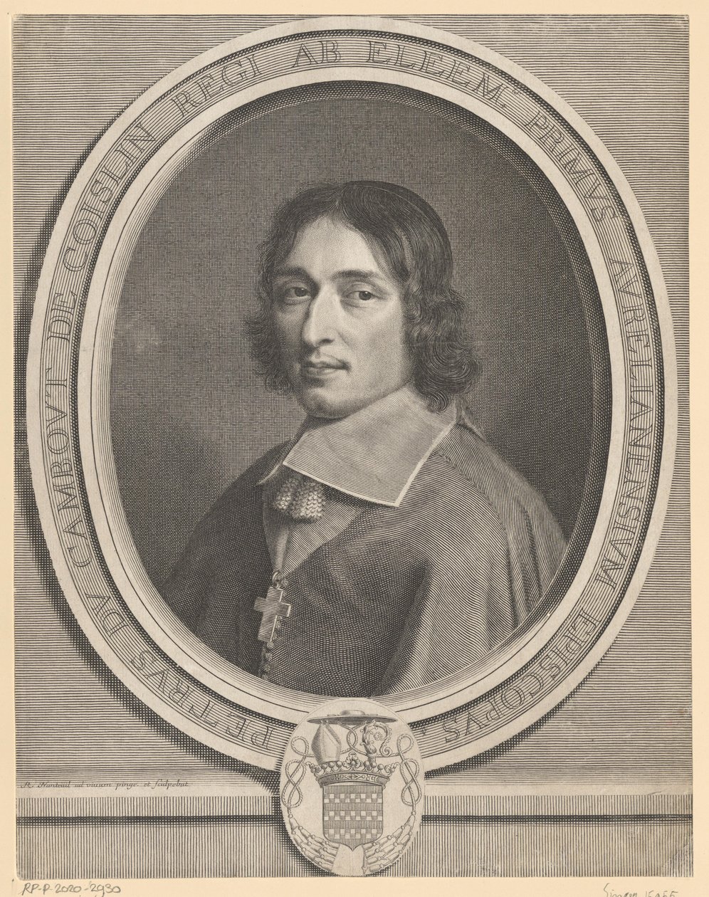Portret van Pierre de Cambout de Coislin door Robert Nanteuil