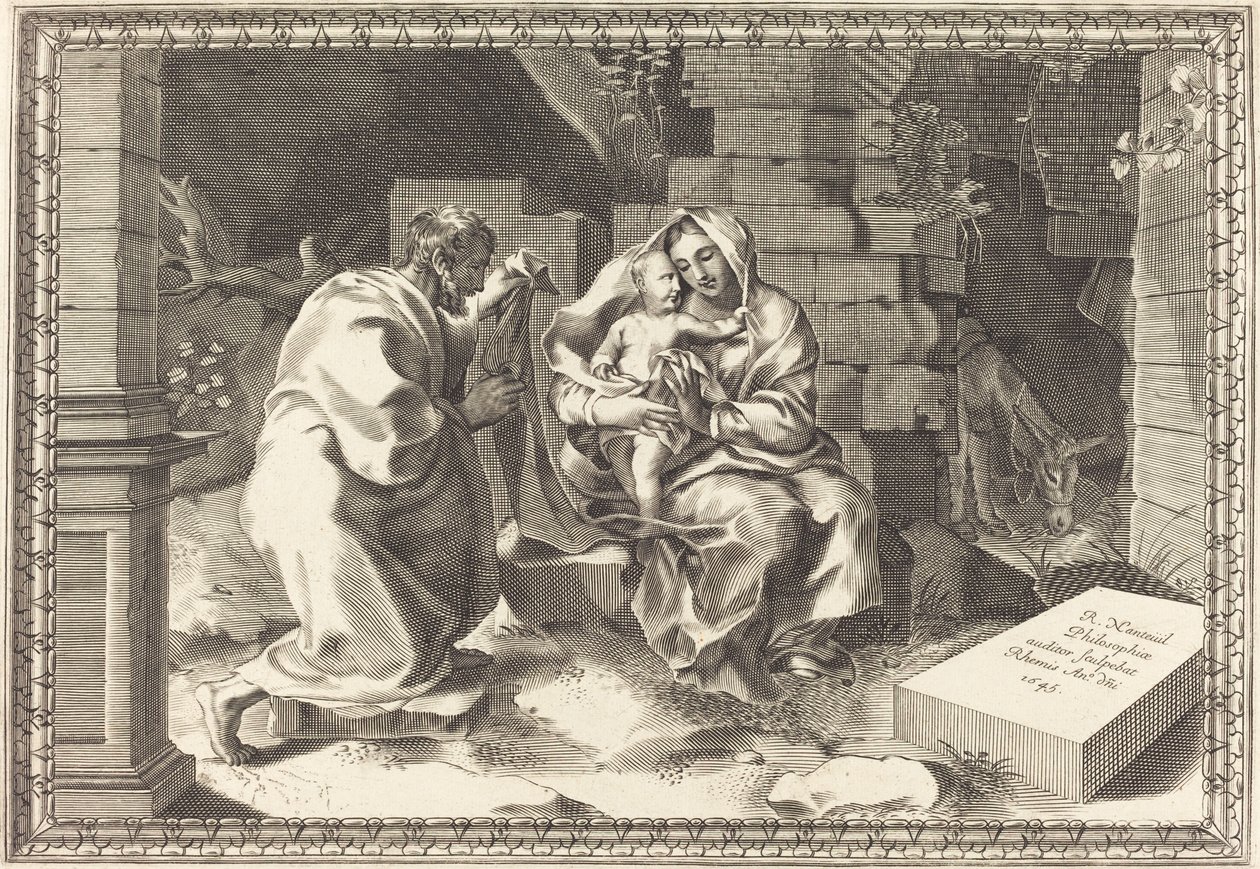 De Heilige Familie door Robert Nanteuil