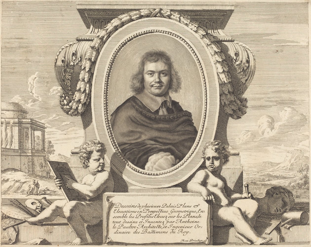 Antoine Le Pautre door Robert Nanteuil and Jean Lepautre