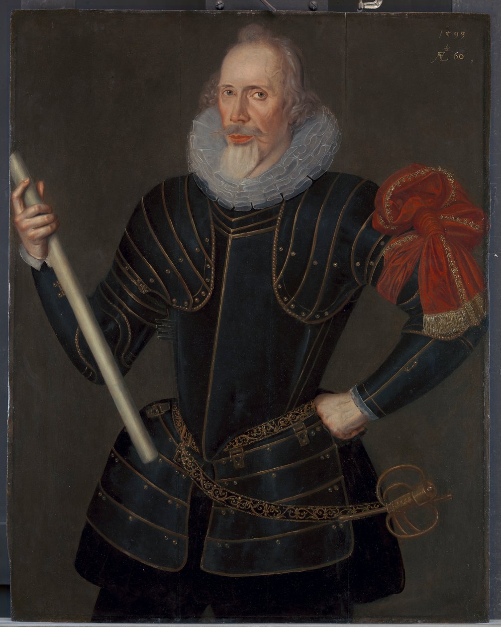 Portret van een man, mogelijk Thomas Howard, derde burggraaf Bindon (ca. 1539–1611) door Robert Peake the elder