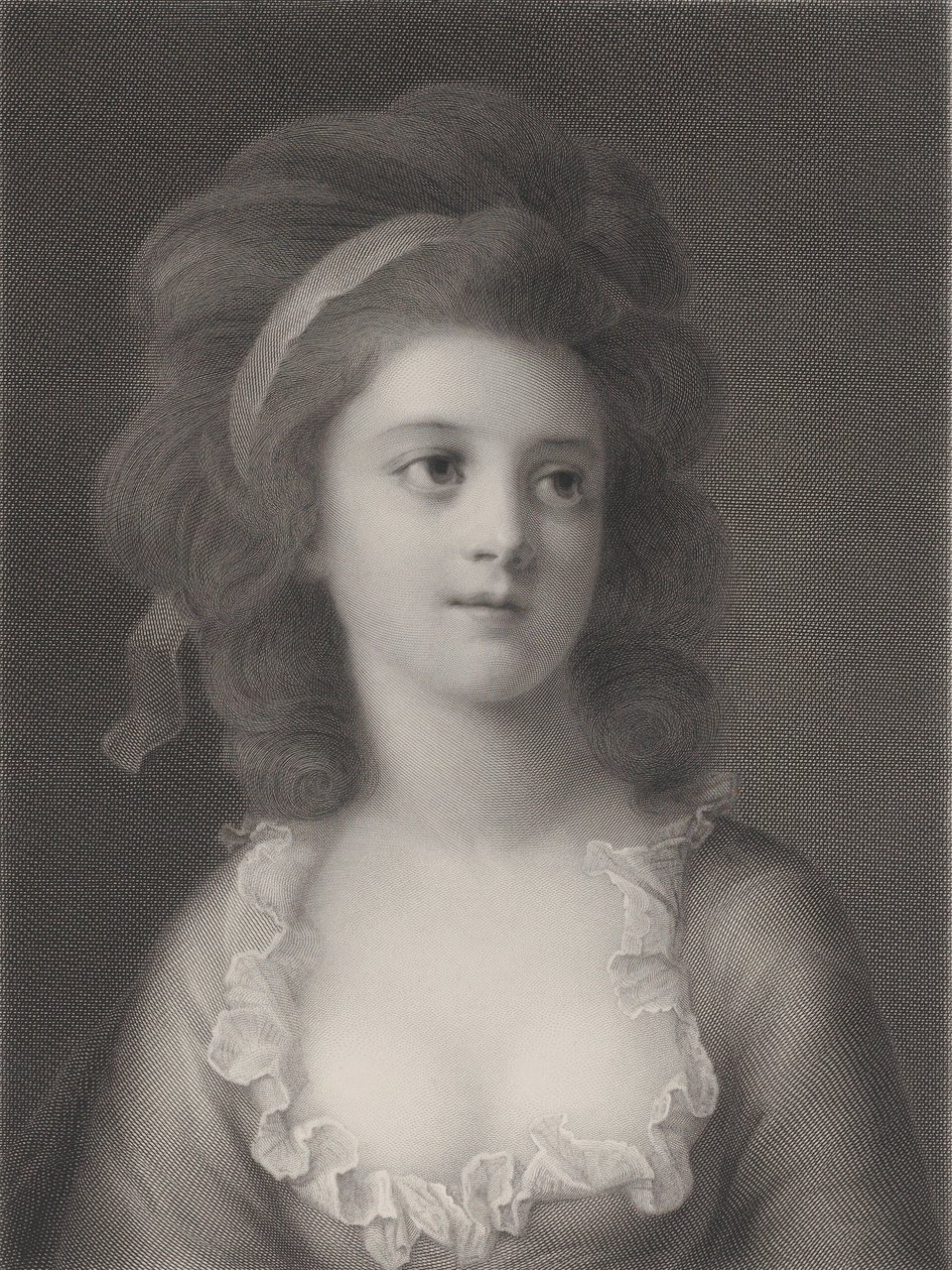 Halflang portret van Sophie of Apollonia Helena Potocka als jong meisje door Robert Reyher