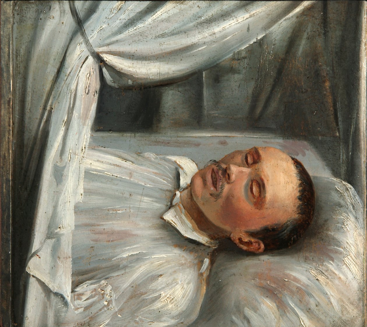 Dichter Mikhail Lermontov 1814-1841 op het sterfbed door Robert Schwede