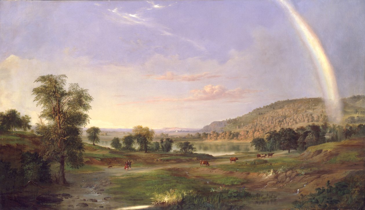Landschap met Regenboog door Robert Seldon Duncanson