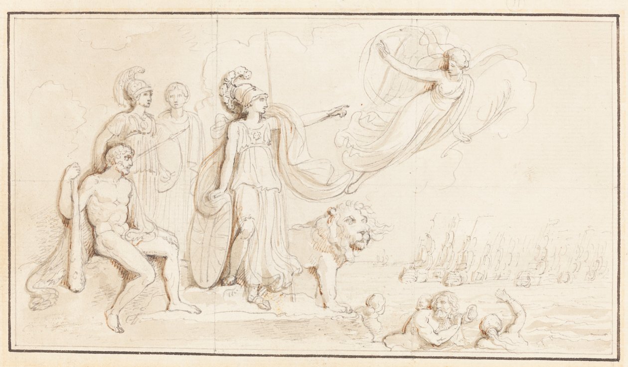 Een allegorie van de zeemacht van Groot-Brittannië door Robert Smirke