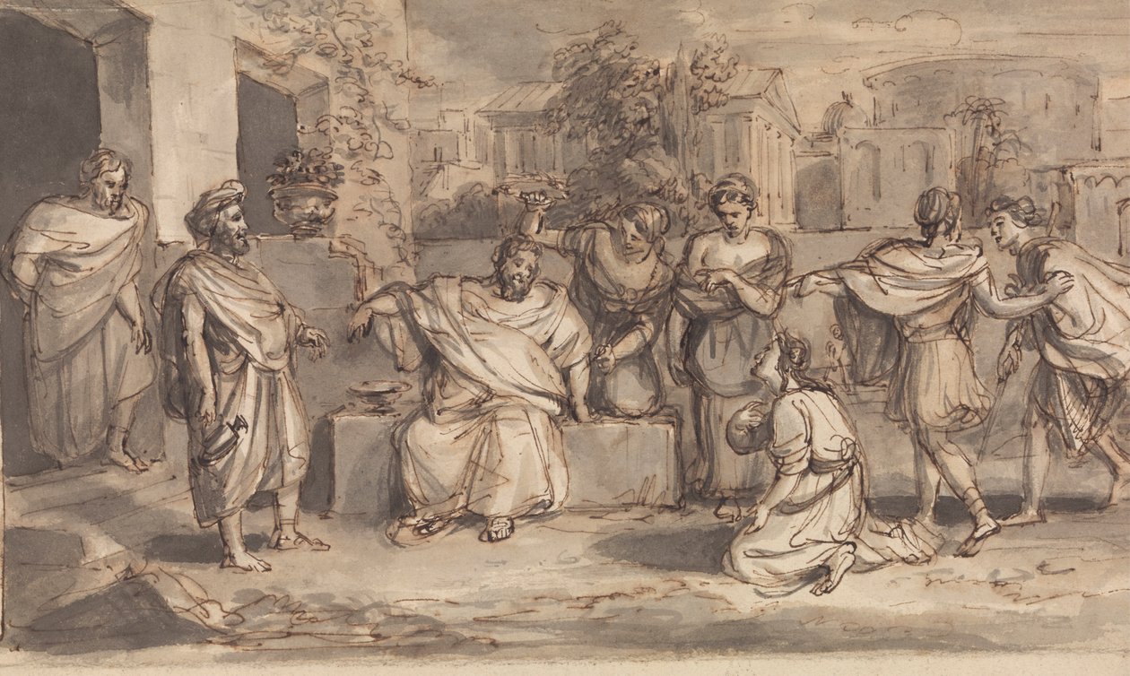 Schets voor Timon van Athene door Robert Smirke