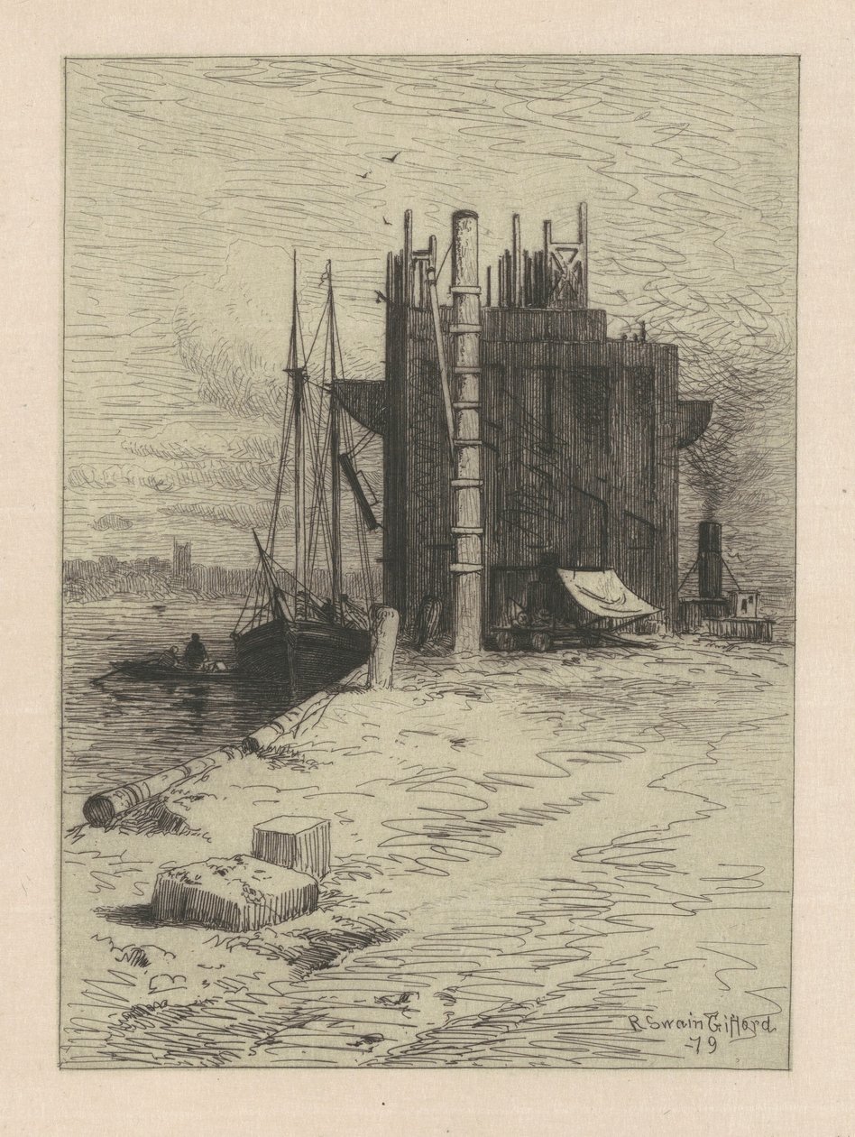 Kolenzakken in New Bedford door Robert Swain Gifford