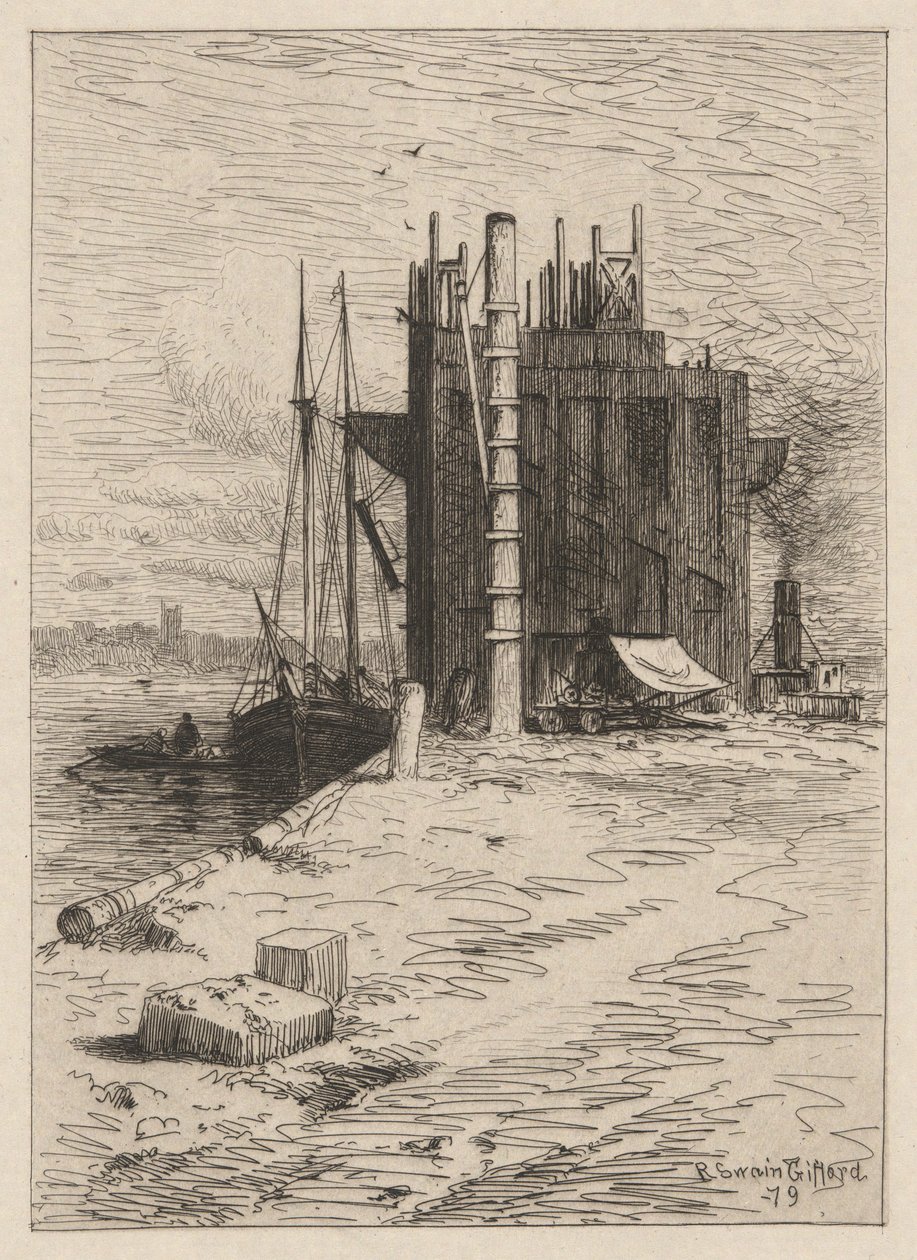 Kolenzakken in New Bedford door Robert Swain Gifford