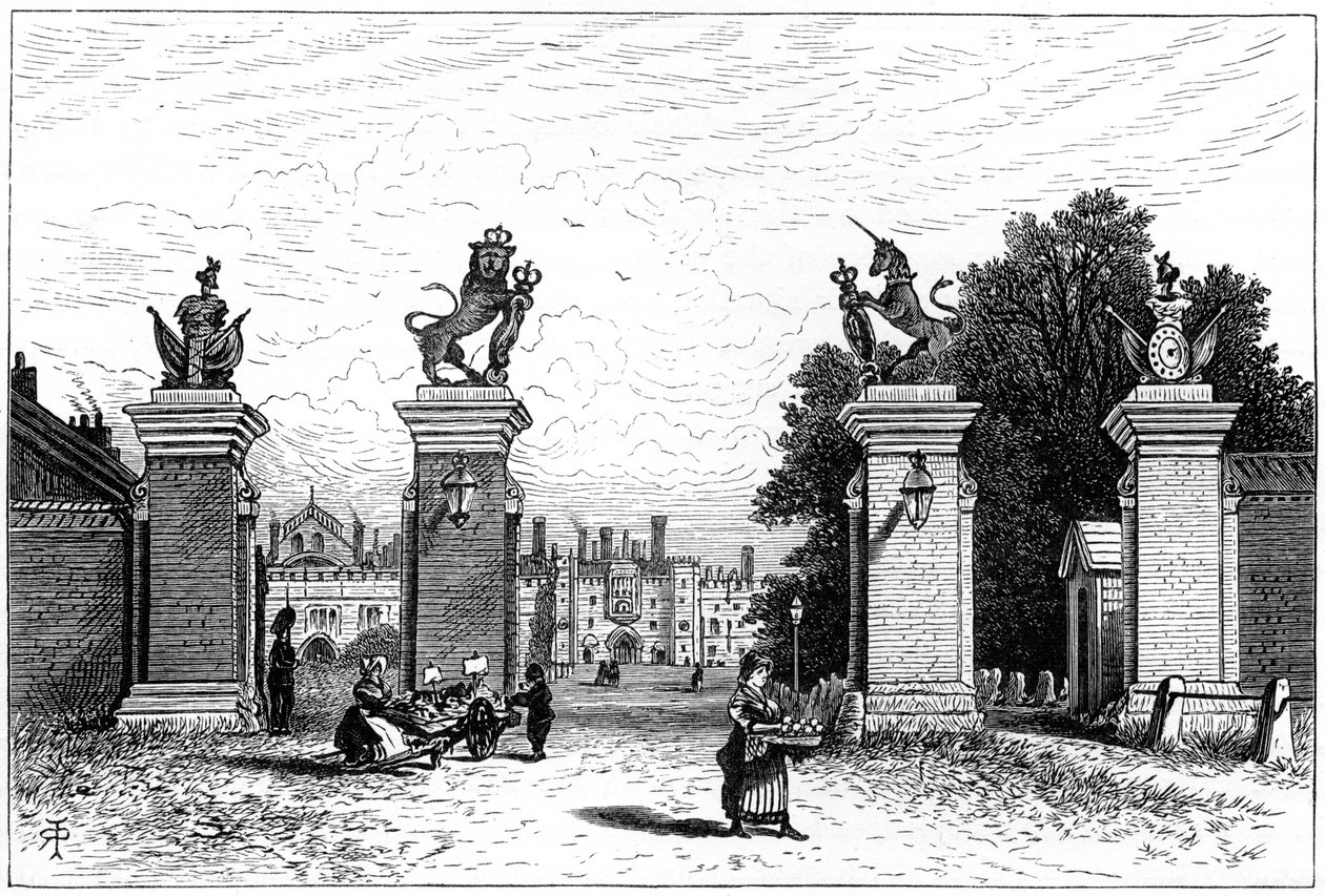 Ingang van Hampton Court Palace, 1880 door Robert Taylor Pritchett