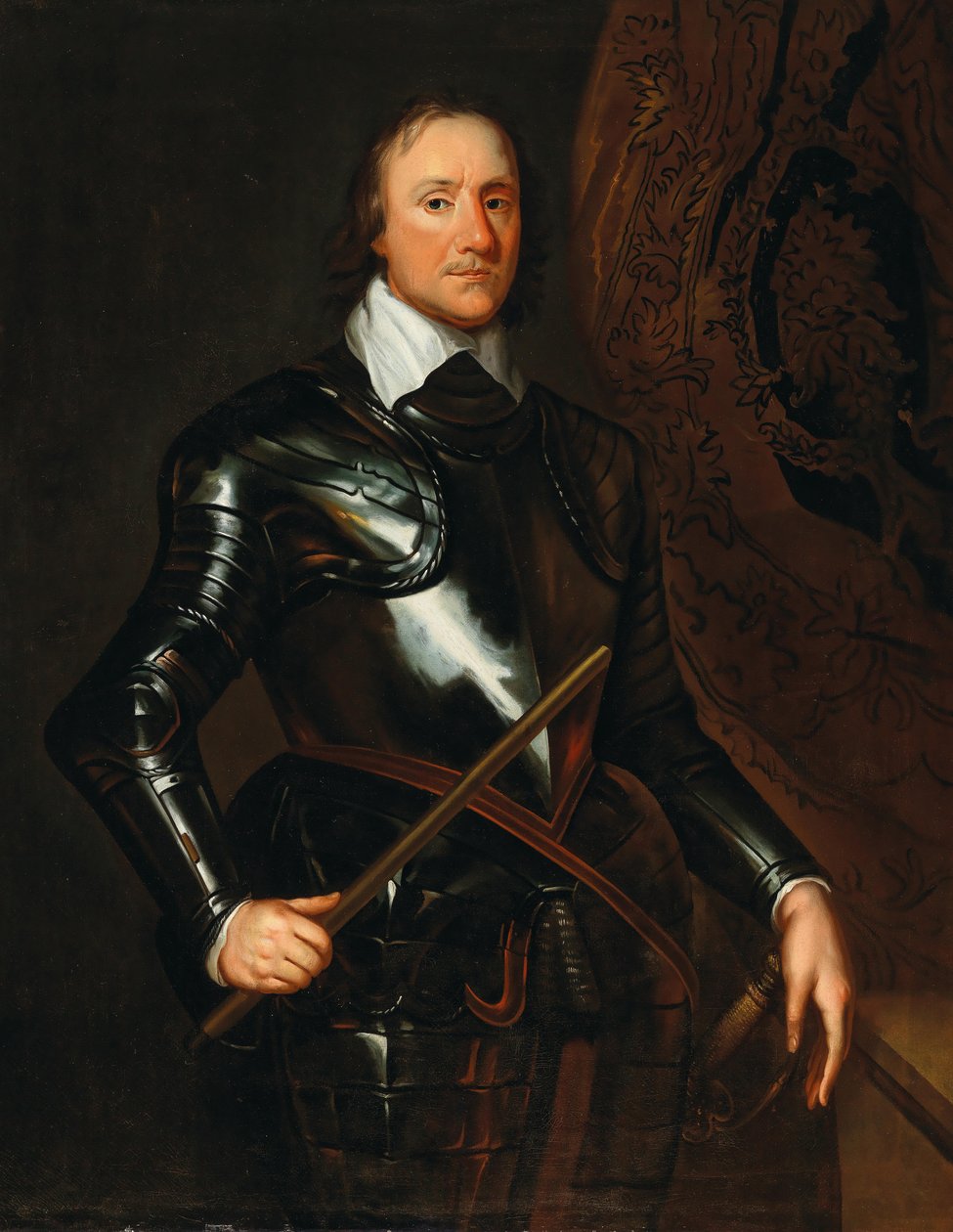 Portret van Oliver Cromwell 1599-1698 door Robert Walker