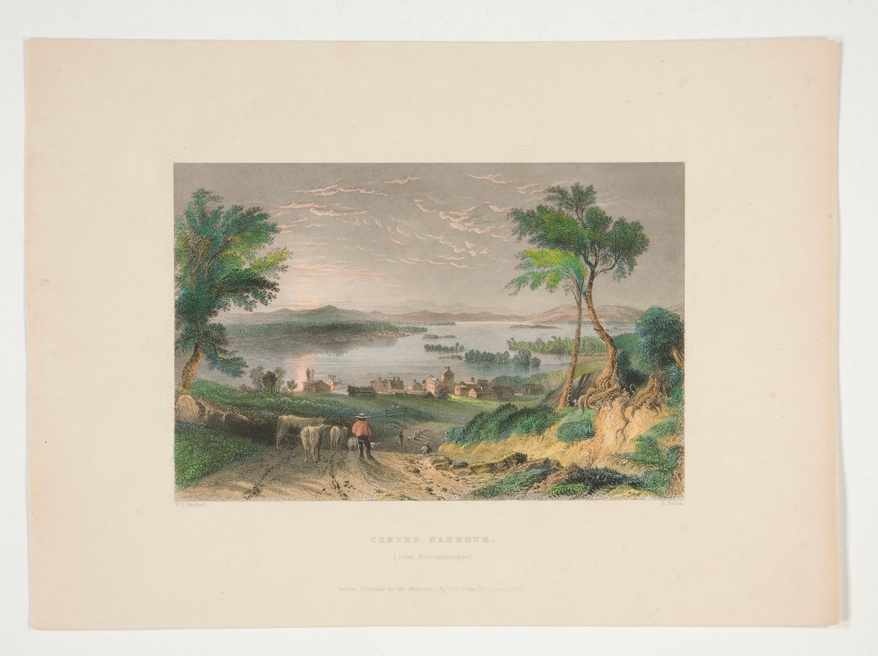 Centre Harbour, Lake Winnipesaukee, illustratie voor Nathaniel Parker Willis door Robert Wallis