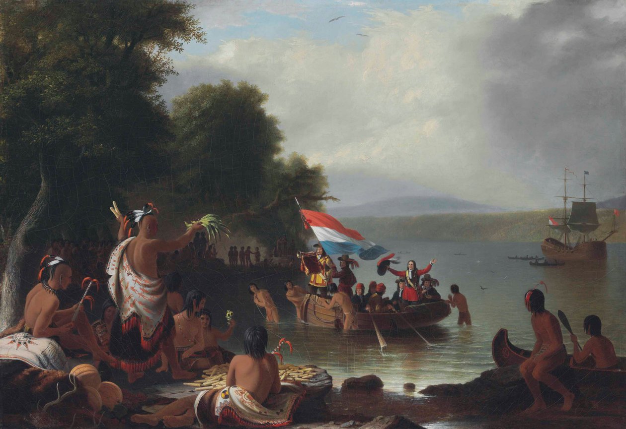 Landing van Henry Hudson door Robert Walter Weir