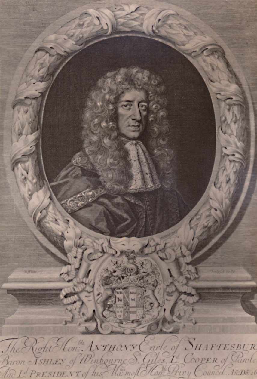 Anthony Ashley Cooper, 1e Graaf van Shaftesbury, Engelse staatsman, ca. 1680, 1894 door Robert White
