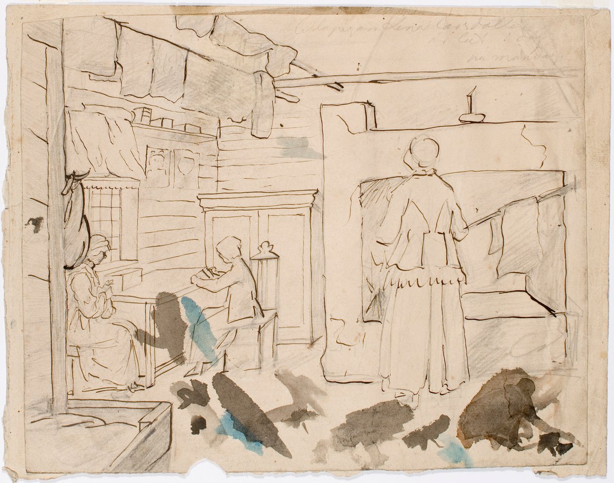 Drie vrouwen in interieurontwerp door Robert Wilhelm Ekman