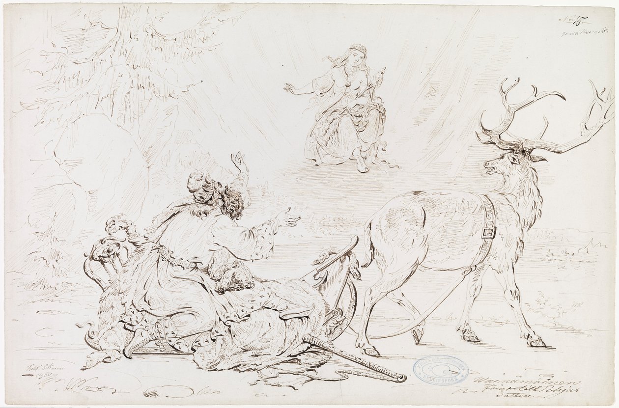 Väinämöinen en de maagd van Pohjola door Robert Wilhelm Ekman