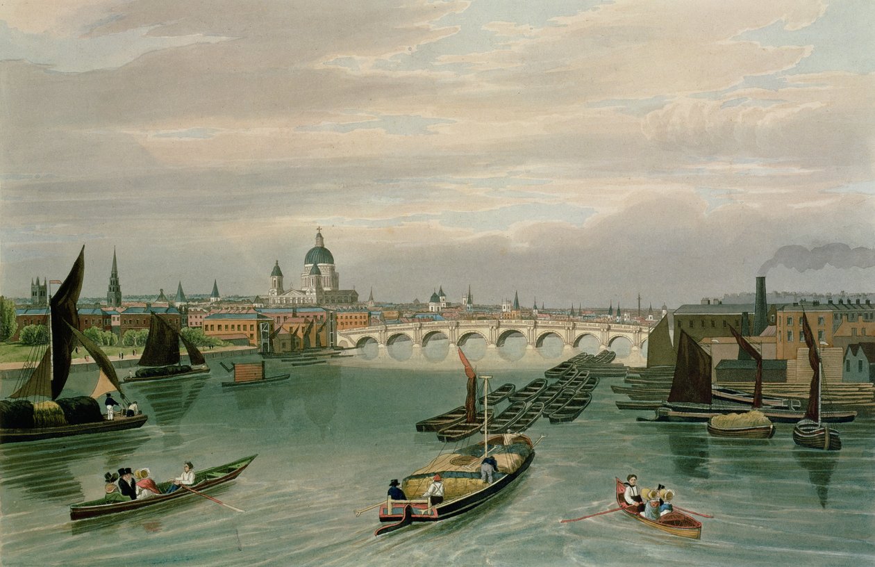 Een Uitzicht op Blackfriars Bridge en St. Paul