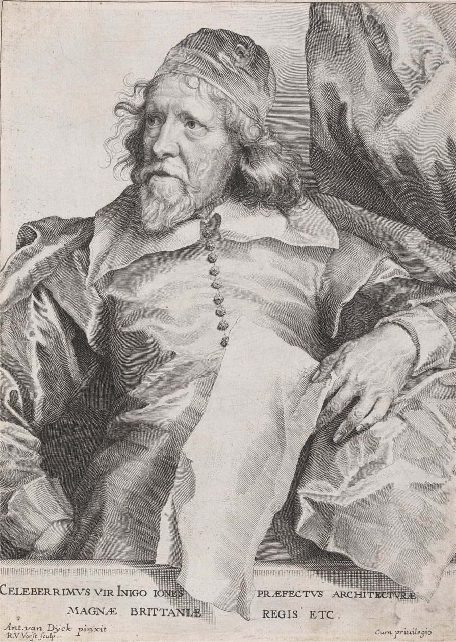 Celeberrimus Vir Inigo Jones Præfectus Architecturæ Magnæ Britanniæ Regis Etc. door Robert van Voerst