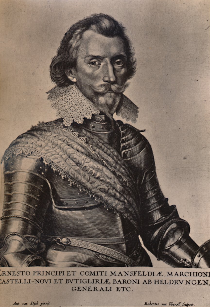 Graaf Ernst von Mansfeld, Duitse generaal van de Dertigjarige Oorlog, 17e eeuw, 1894 door Robert van Voerst