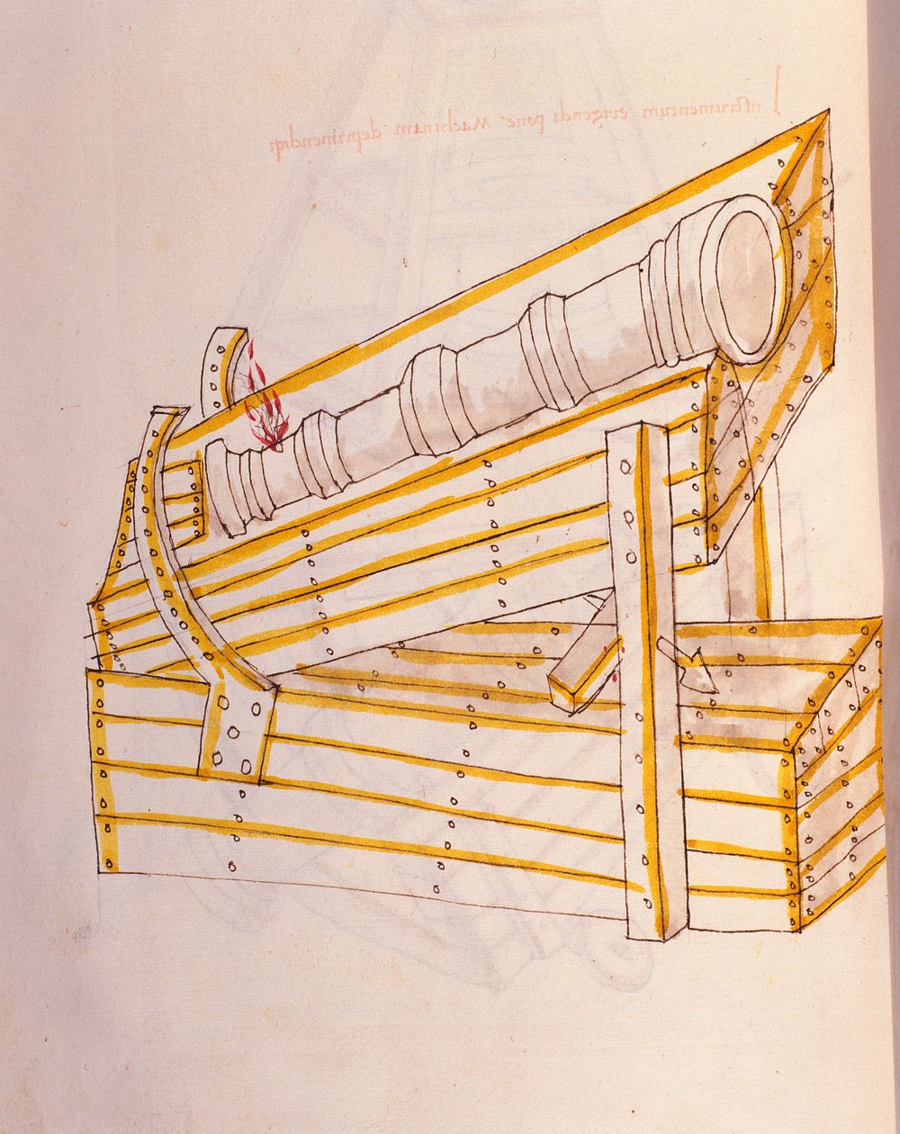 Krijgskunst: studie over militaire machines (illustratie uit 