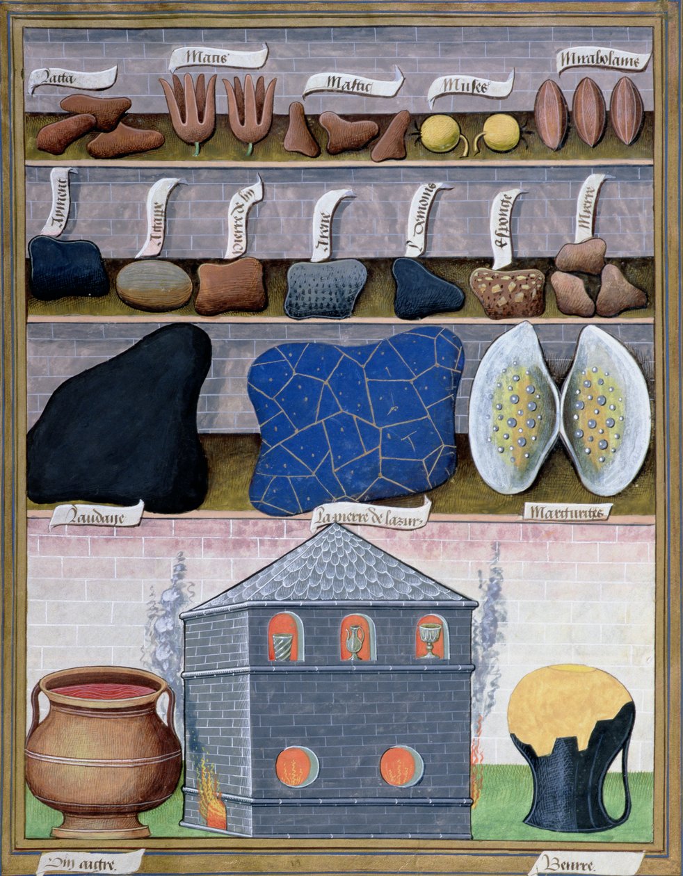 Illustratie uit het Boek der Eenvoudige Geneesmiddelen door Mattheaus Platearius 166r door Robinet Testard