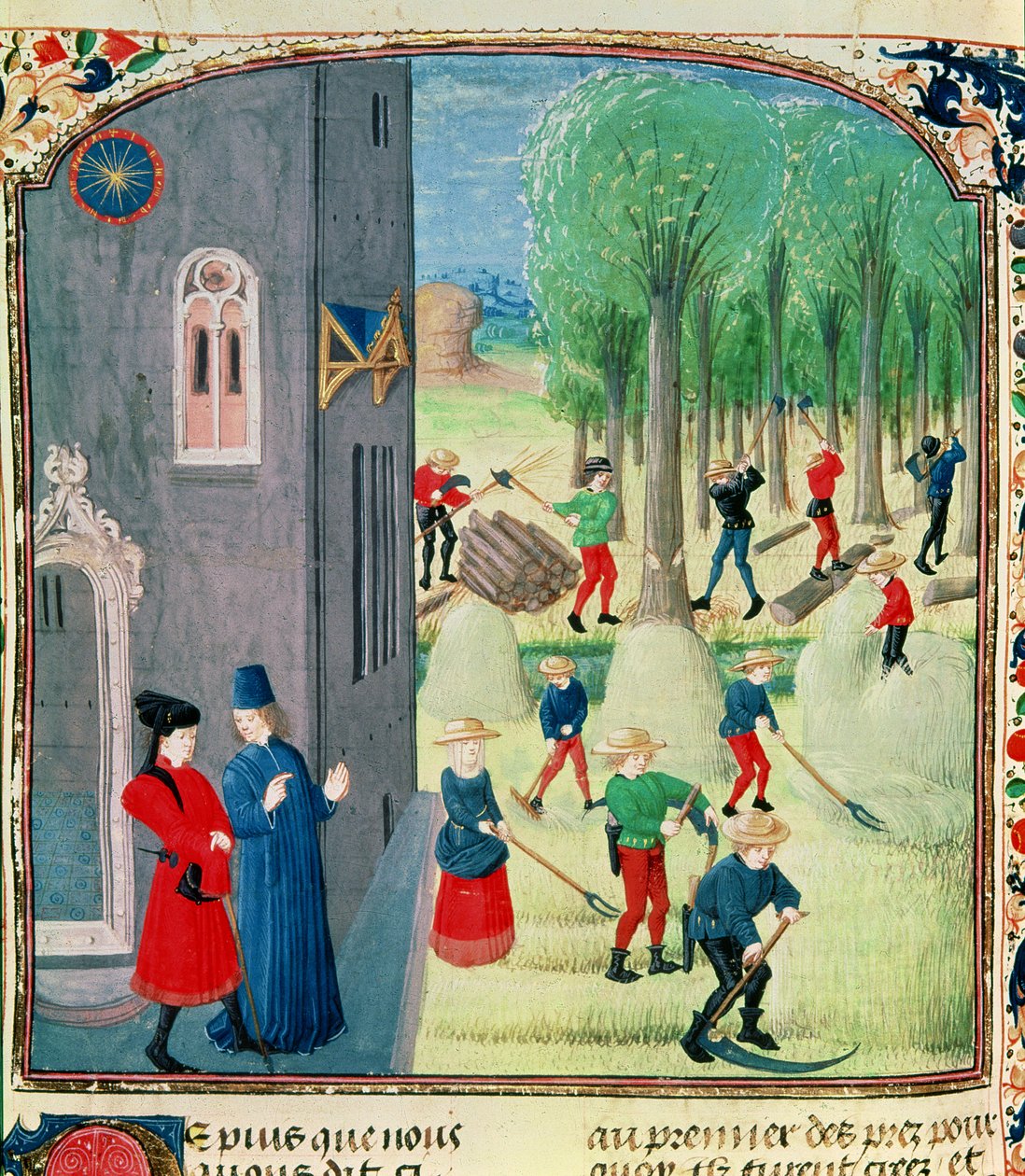 Ms. Lat 1173 Hooien en hout hakken, uit de Getijden van Charles d