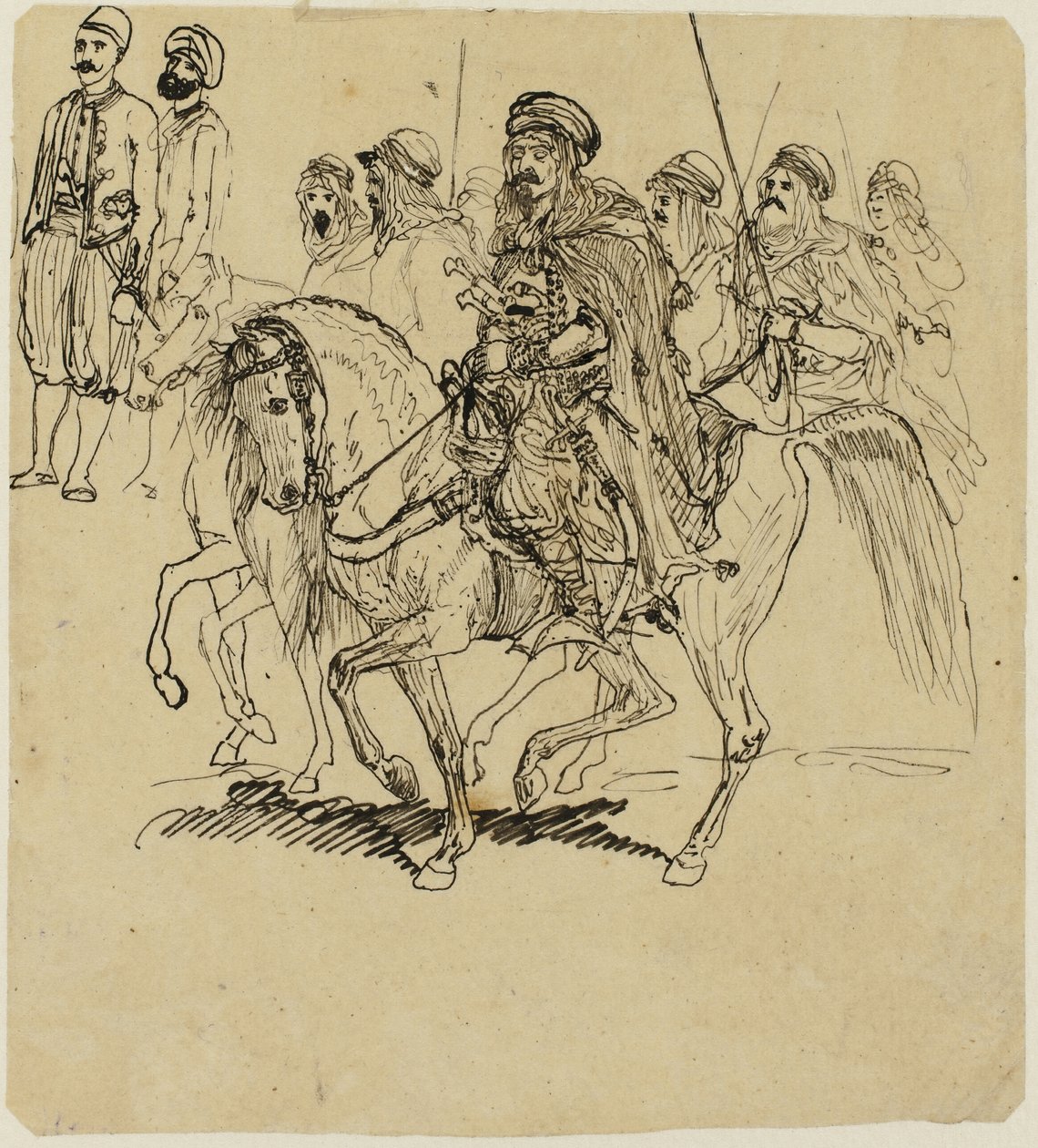 Arabische ruiters door Rodolphe Bresdin