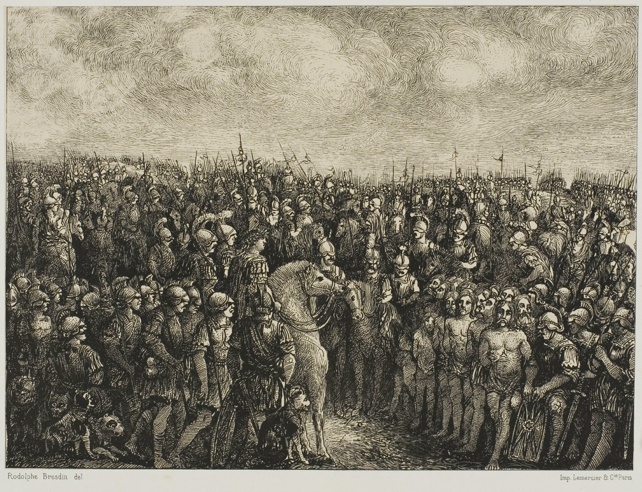 Caesar en zijn gevangenen door Rodolphe Bresdin