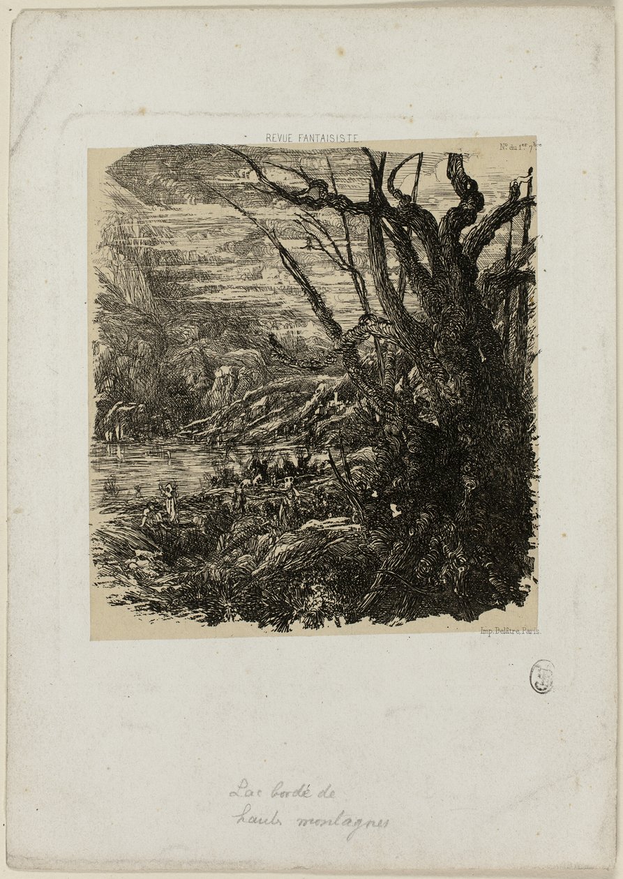 Meer in de bergen, uit Revue Fantaisiste door Rodolphe Bresdin