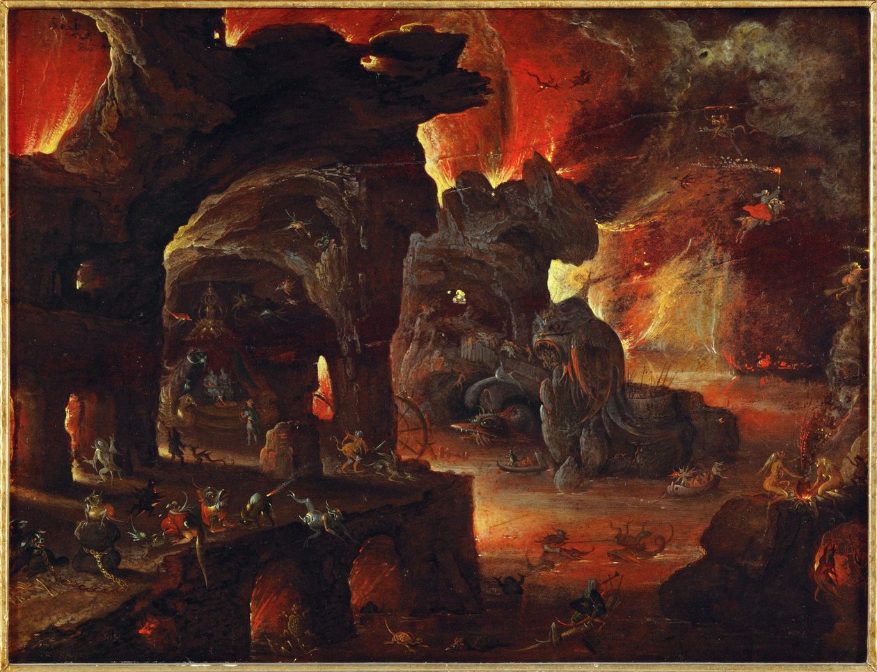 Orpheus in de onderwereld door Roelandt Jacobsz. Savery